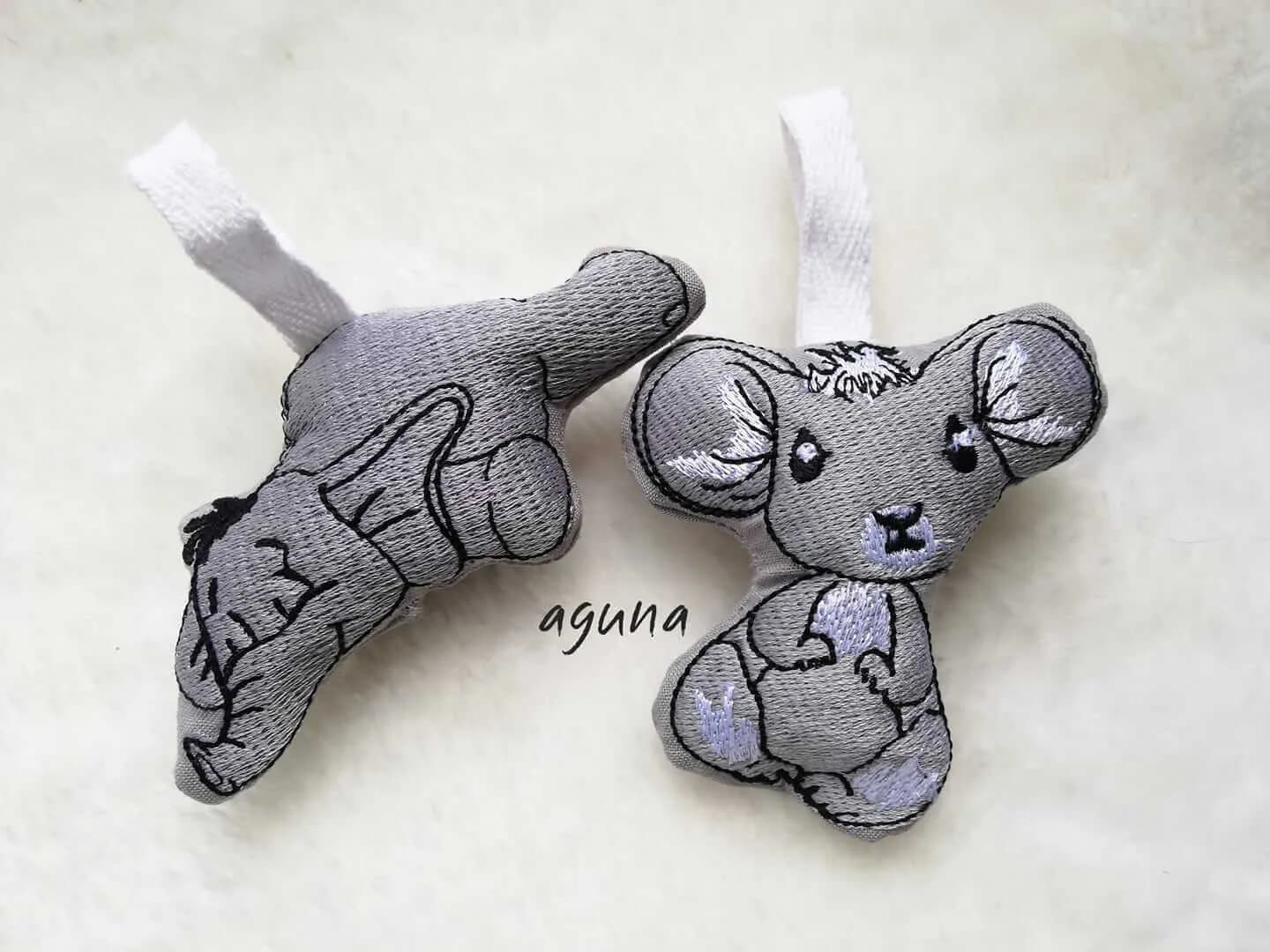 ITH Stickdatei Schnulleranhänger Set