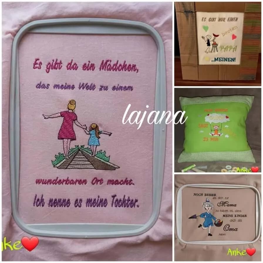 Stickdatei Sprüche Mega Set Familiensprüche