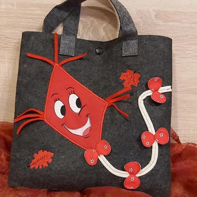 ITH Stickdatei Set Herbstdrachen, Applikation, Doodlestick