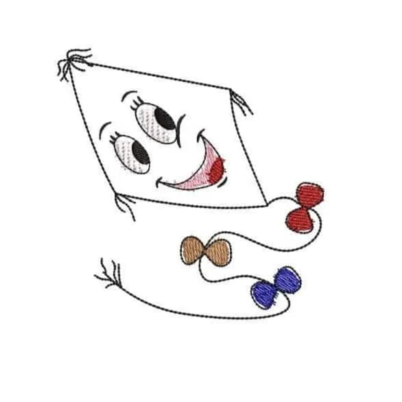 ITH Stickdatei Set Herbstdrachen, Applikation, Doodlestick