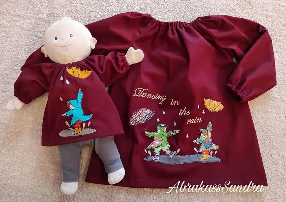 Stickdatei Regen Vollstick Doodlestick Set