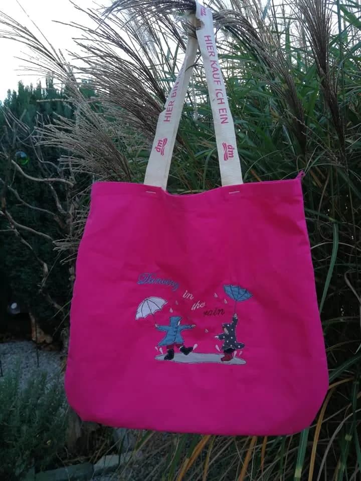 Stickdatei Regen Doodle Applikation