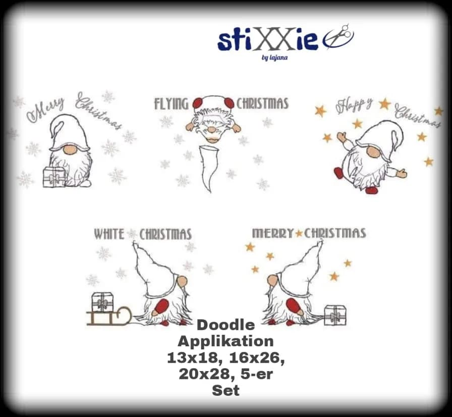 Stickdatei Wichtelzirkus DoodleApplikation