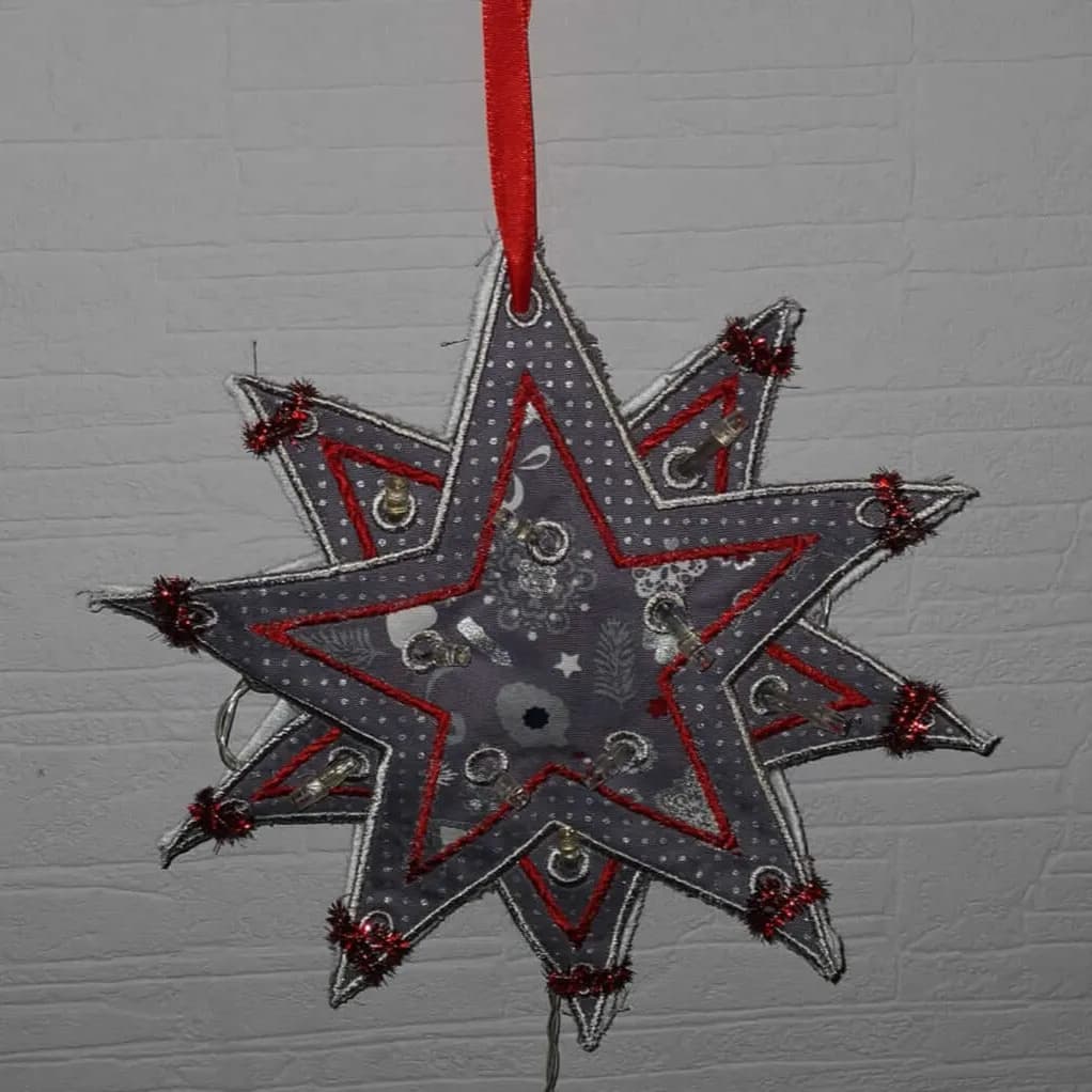 ITH Stickdatei Weihnachtsstern