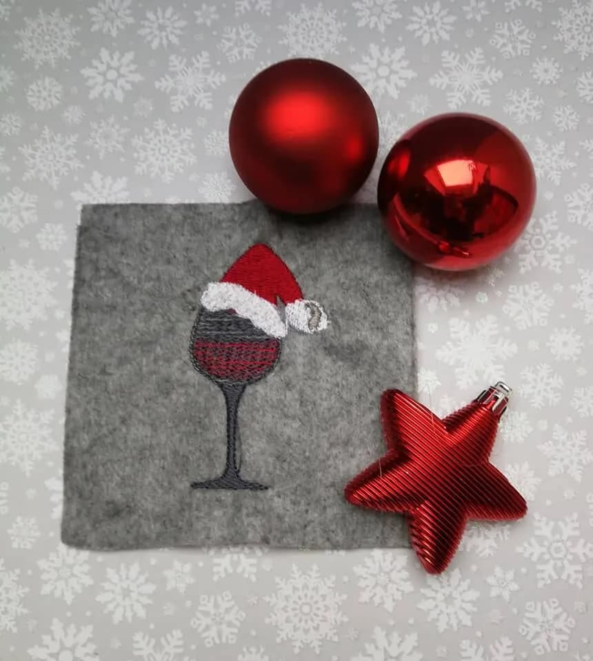 Stickdatei Weinglas - Doodle Appli