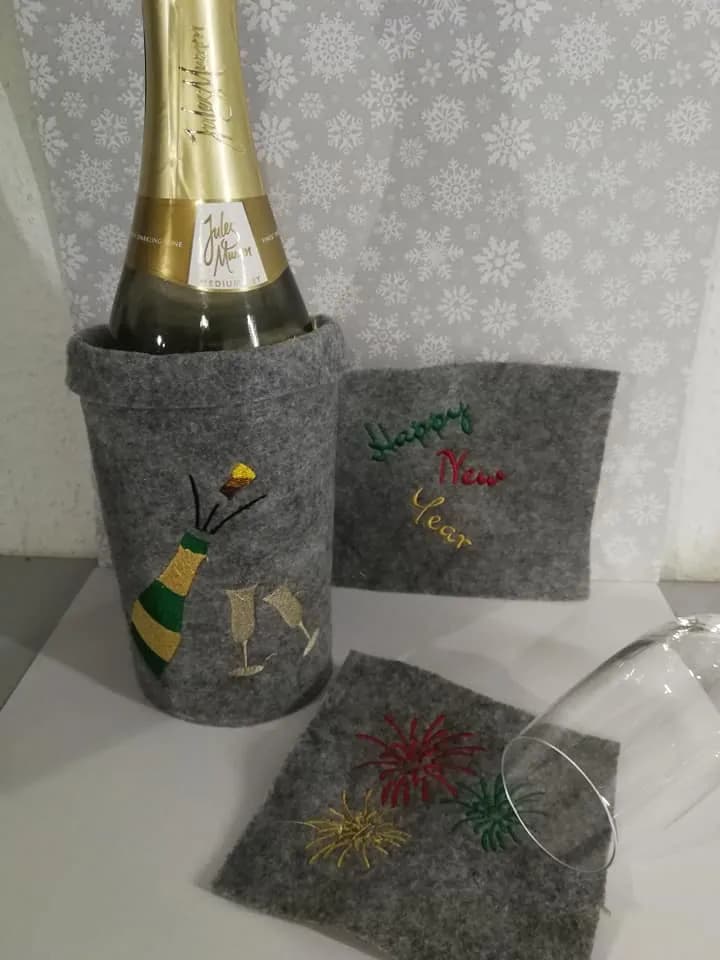 Stickdatei Silvester Set 6-teilig