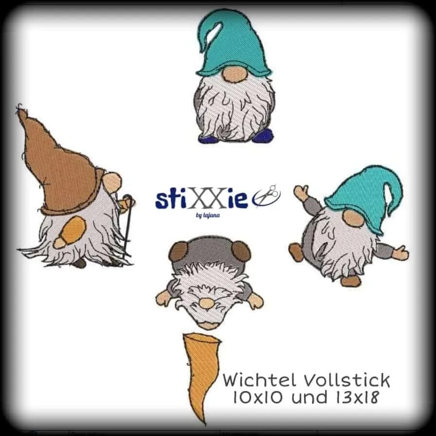 Stickdatei Wichtel Baukasten Set