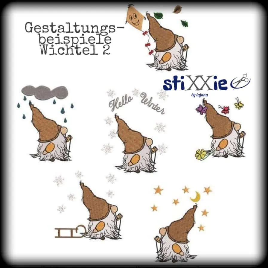 Stickdatei Wichtel Baukasten Set