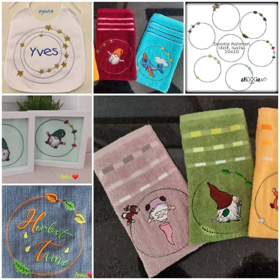 Stickdatei Doodlerahmen Set