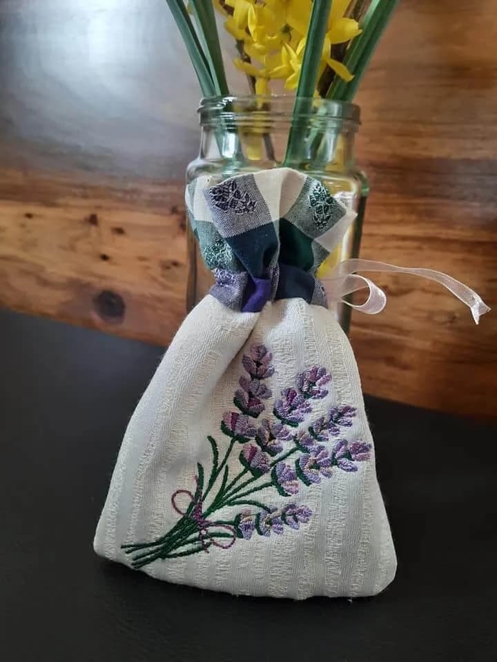 Stickdatei Lavendel Blumen Set