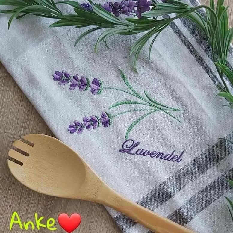 Stickdatei Lavendel Blumen Set