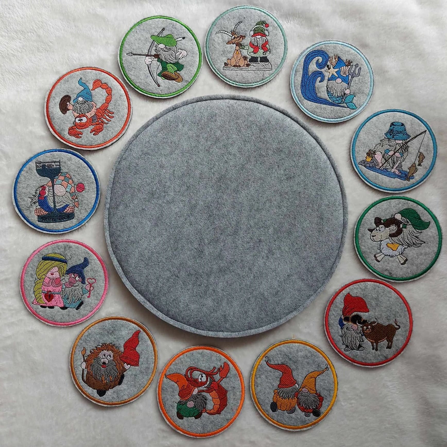 Sternzeichen-Wichtel als Stickmotiv – Süße Tierkreis-Zeichen zum Sticken