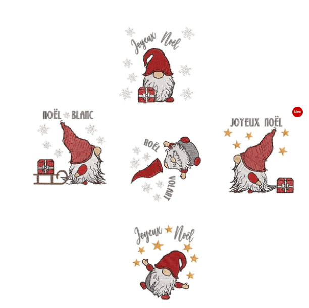 Weihnachts-Elfe Stickmotiv – Festliche Elfendatei für kreative Stickprojekte