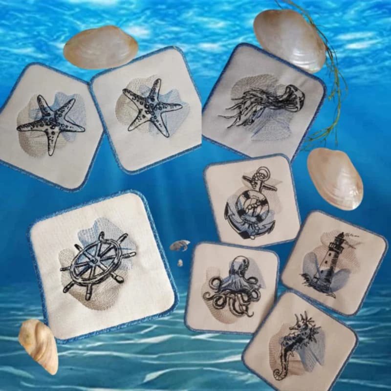 Maritime Vintage Stickmotive – Küsten-Designs im Retro-Look herunterladen