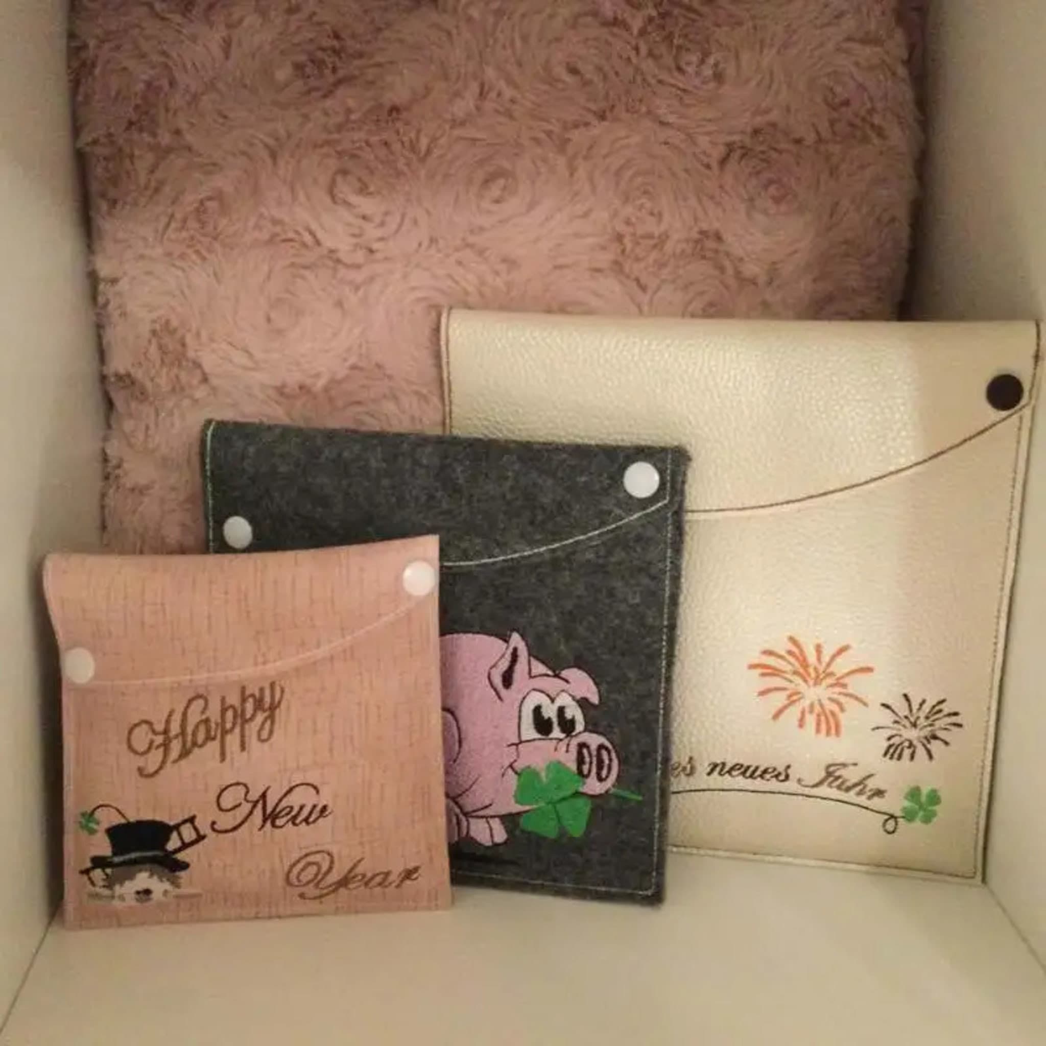 ITH Stickdateien Blanko - Taschen, Topflappen und Utensilos zum Besticken