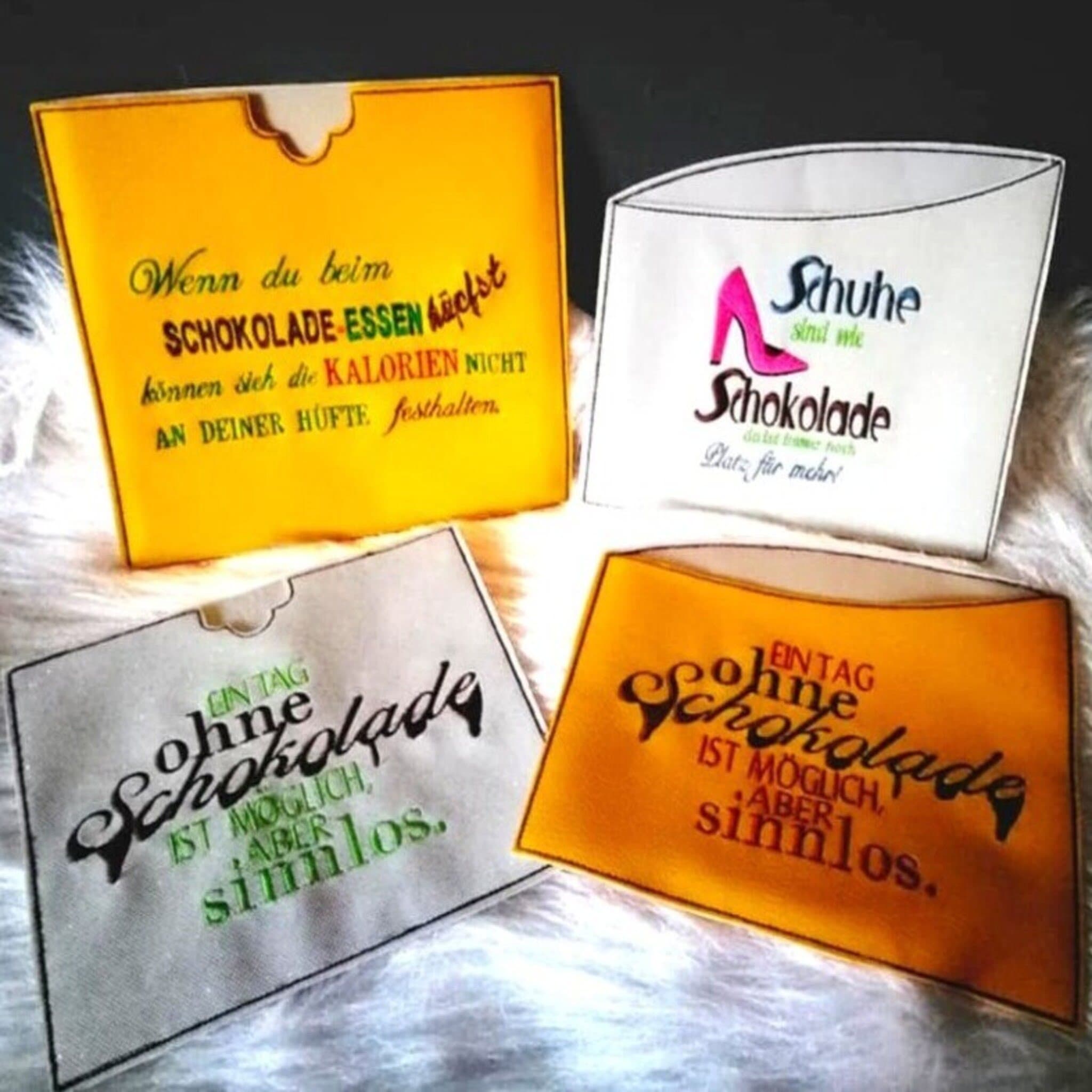 ITH Schokihüllen Blanko XL Stickdatei in 6 Varianten - Perfekt für Merci-Schokolade, Buntstifte und Geschenkverpackungen - 20x20 und 20x28 Rahmen