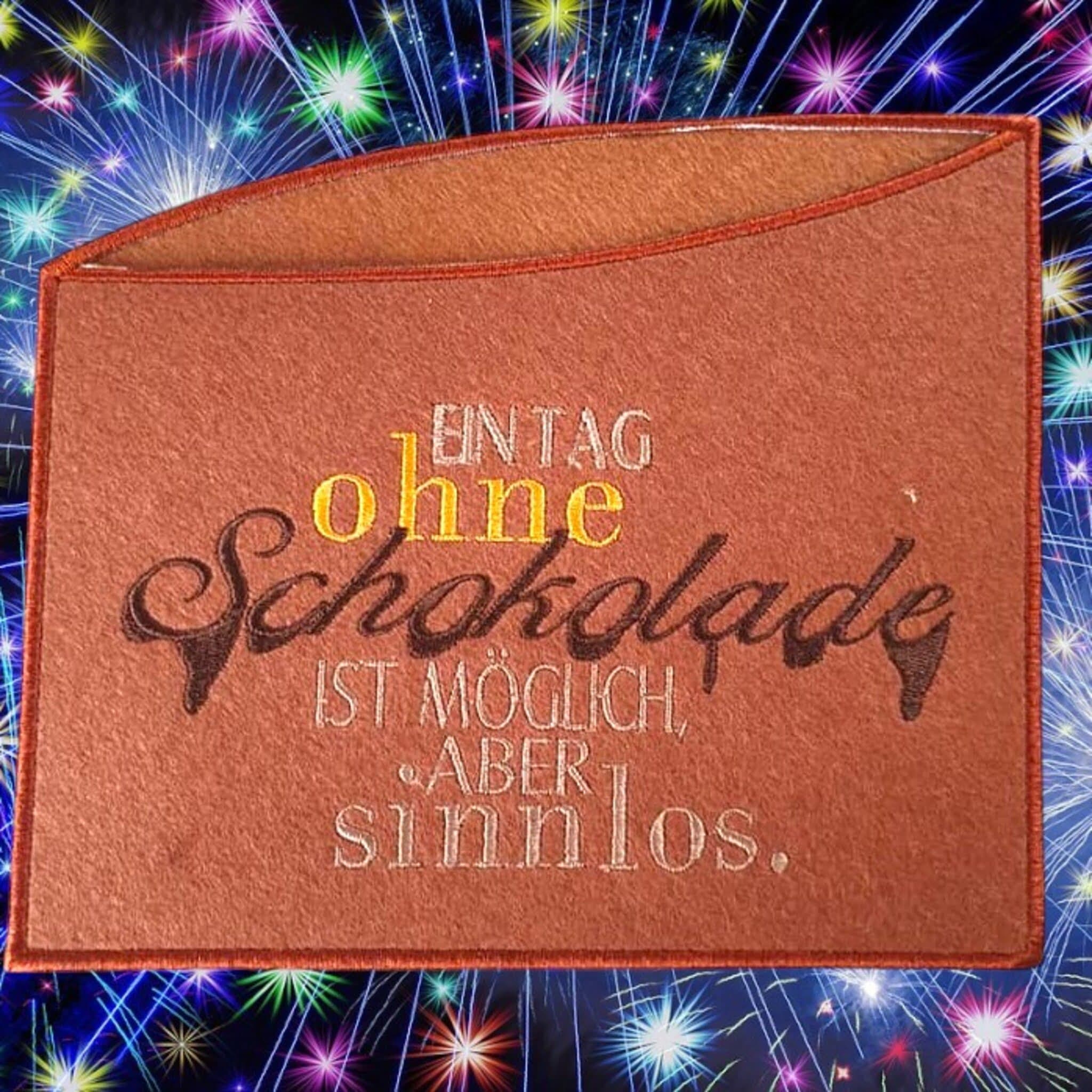 ITH Schokihüllen Blanko XL Stickdatei in 6 Varianten - Perfekt für Merci-Schokolade, Buntstifte und Geschenkverpackungen - 20x20 und 20x28 Rahmen