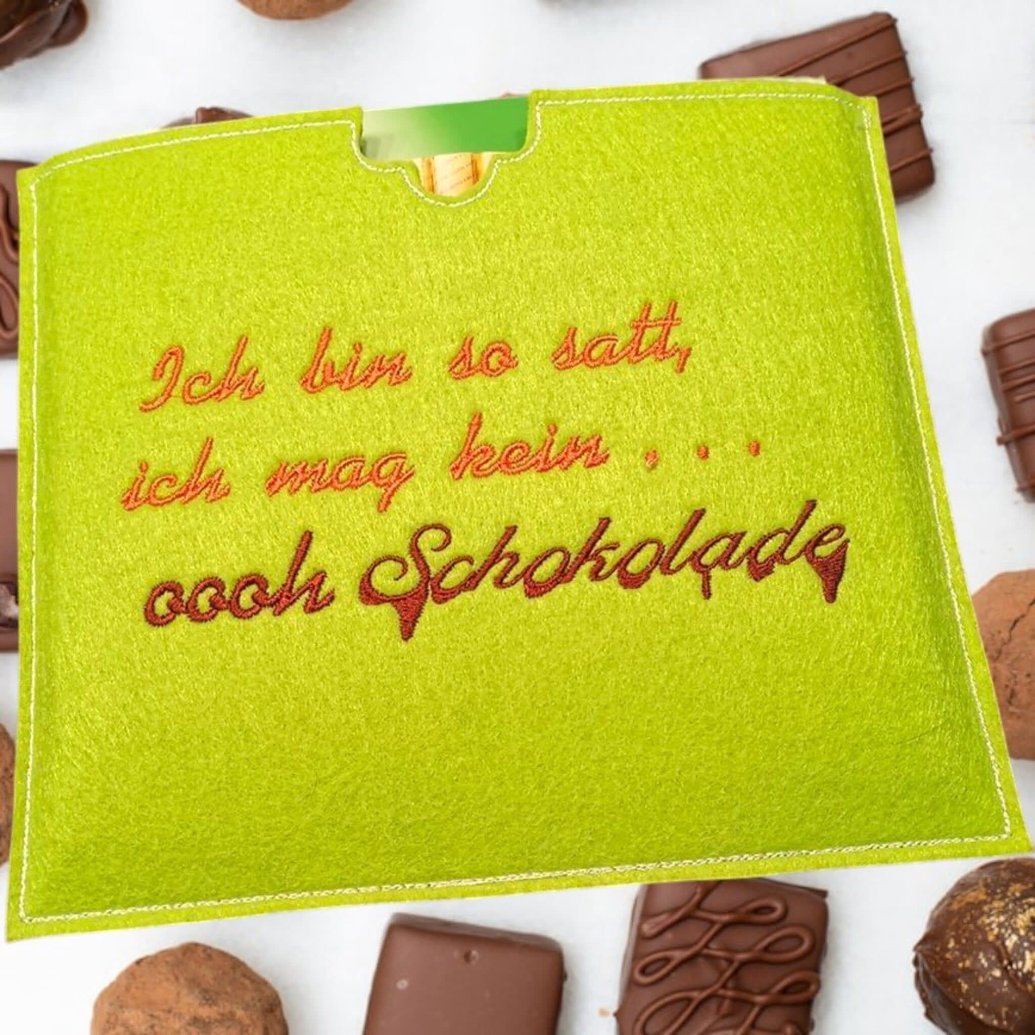 ITH Schokihüllen Blanko XL Stickdatei in 6 Varianten - Perfekt für Merci-Schokolade, Buntstifte und Geschenkverpackungen - 20x20 und 20x28 Rahmen