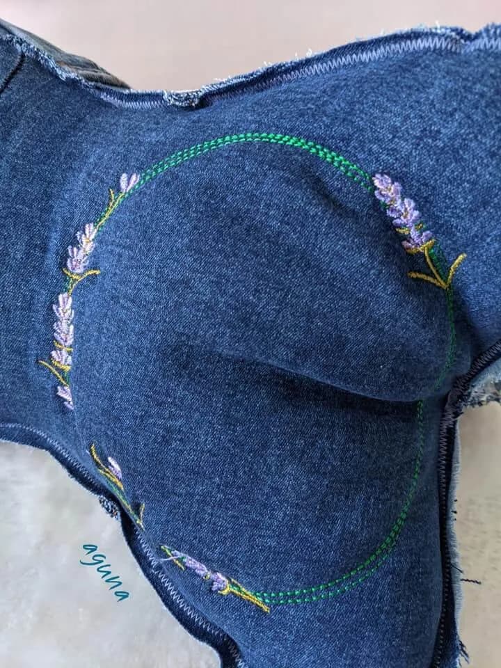 Stickdatei Blumenkranz Lavendel