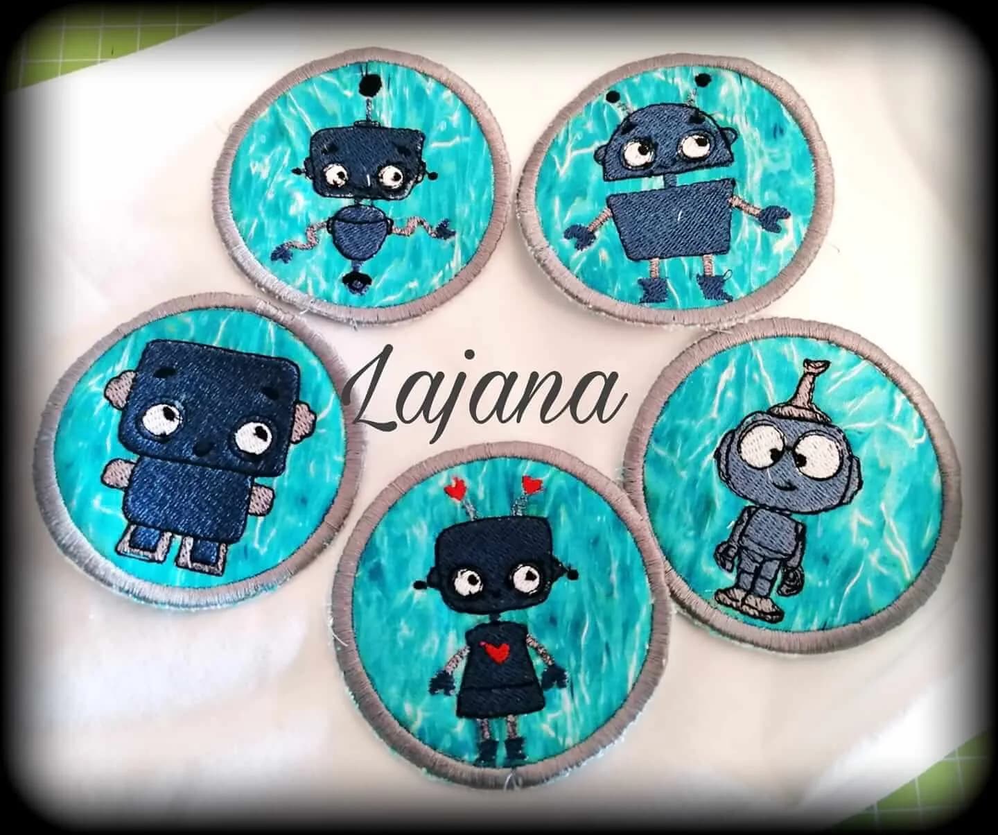 Stickdatei Roboter Robi Vollstick Minis