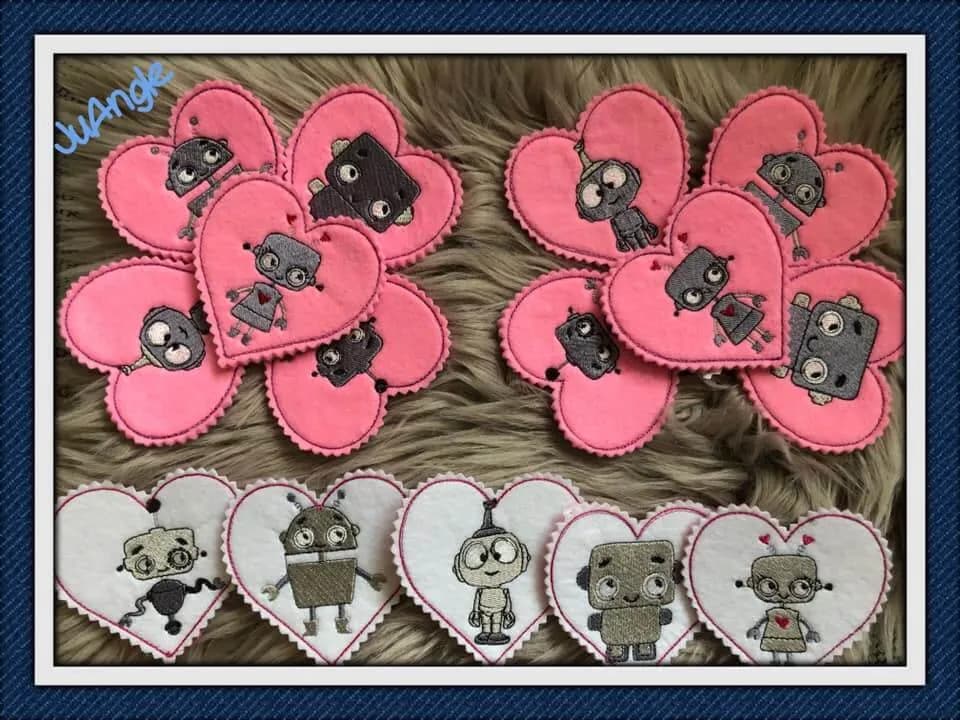 Stickdatei Roboter Robi Vollstick Minis