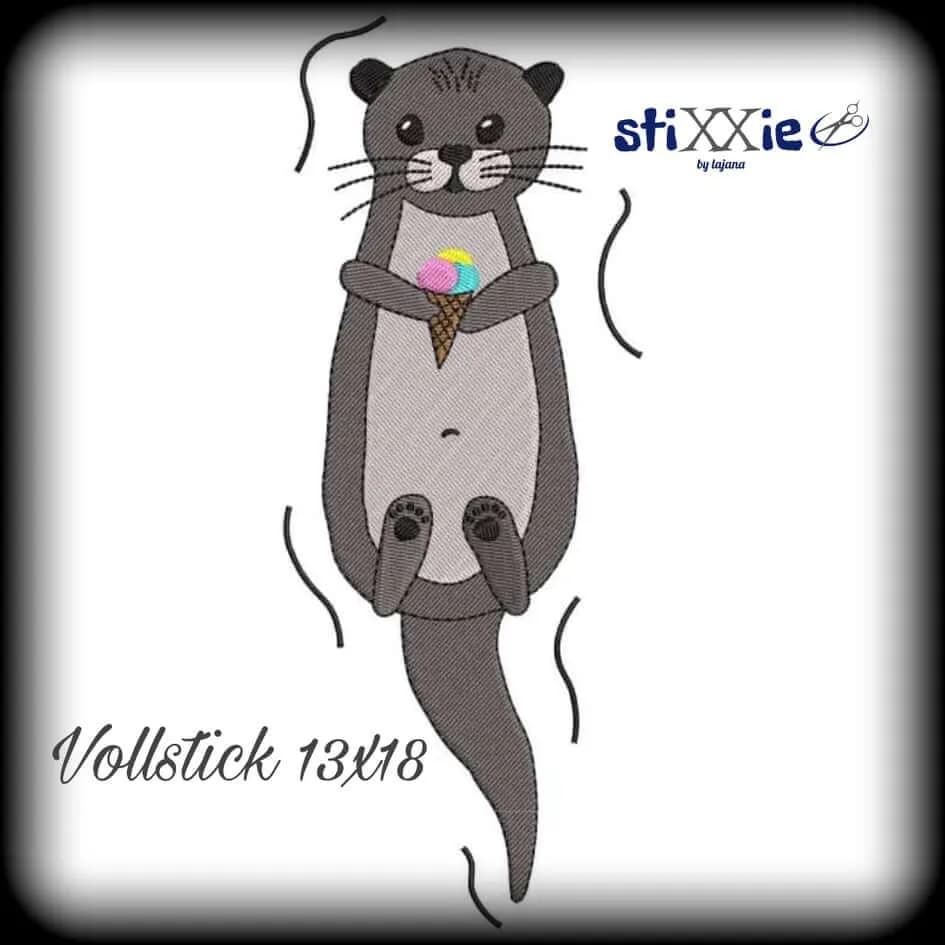 Stickdatei Otter Freebie Doodleapplikation