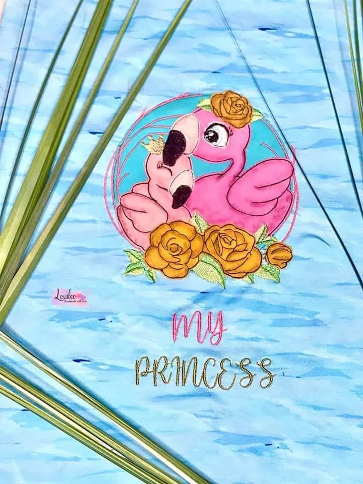 Stickdatei Flamingo Set Doodleappli