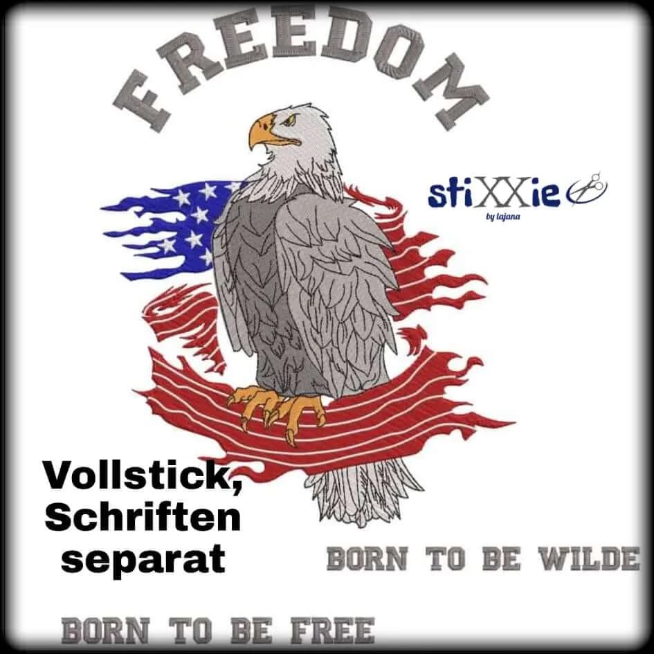 Stickdatei Adler USA Freedom Set