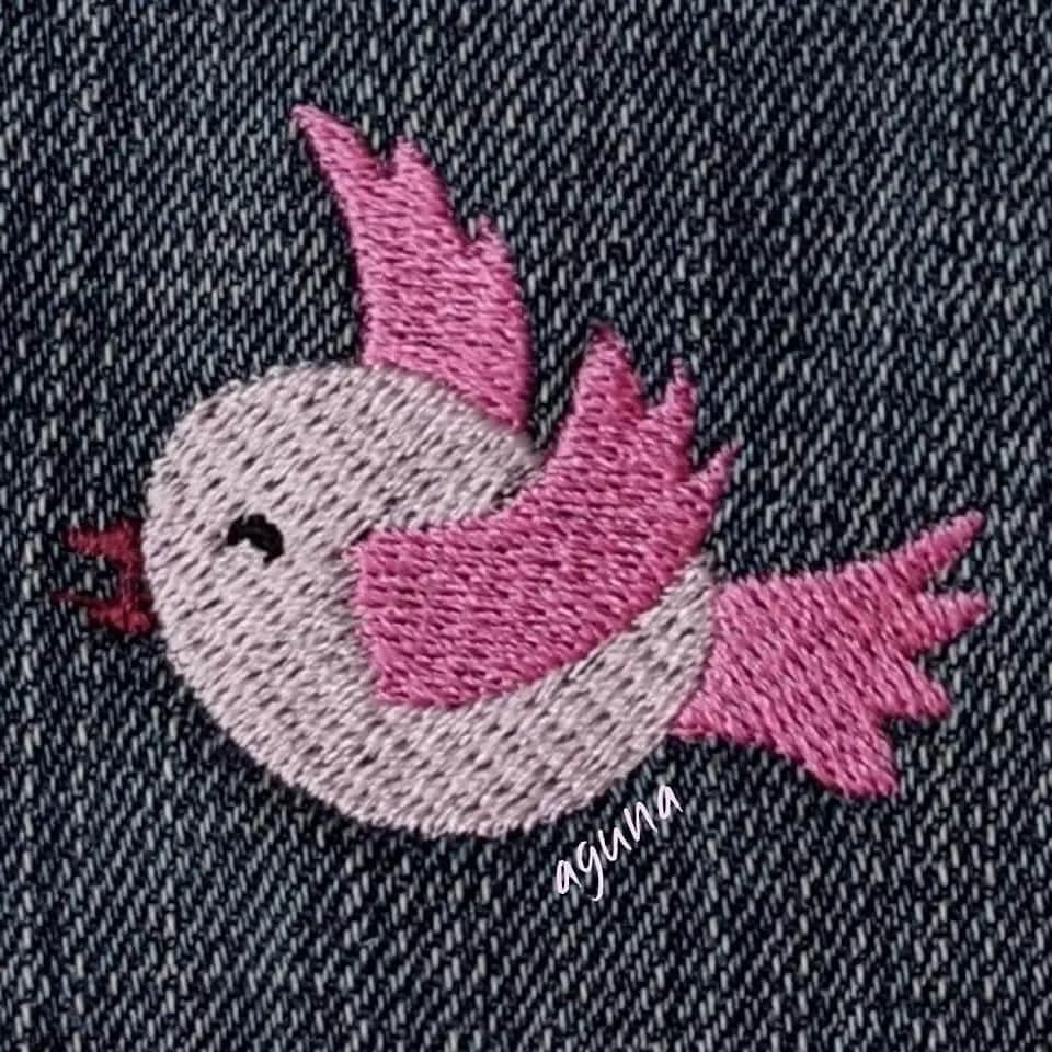 Stickdatei Biene Vogel Käfer Set Vollstick Flatterer Minis 5-teilig