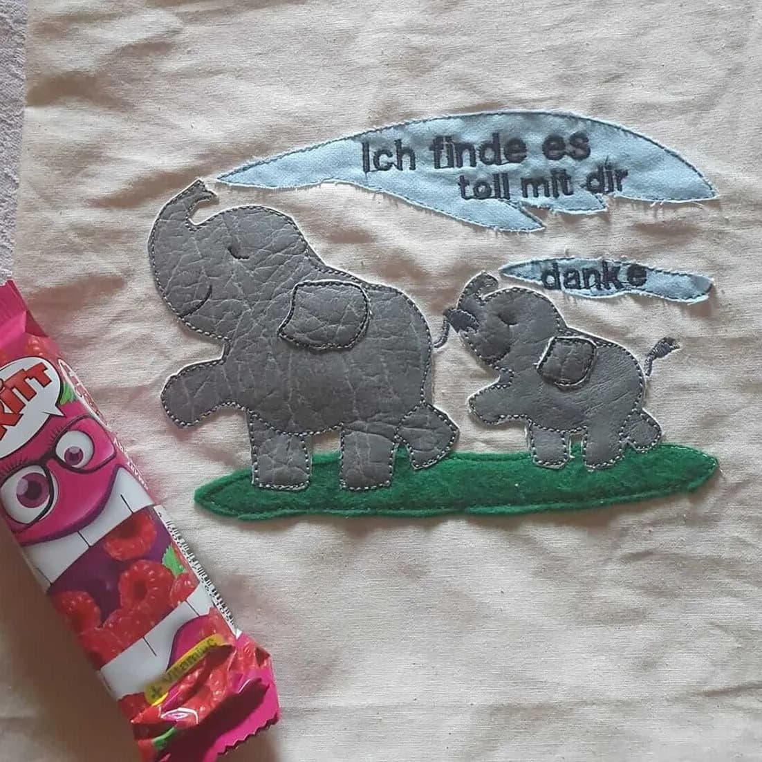 Stickdatei Elefant Elefantenmami