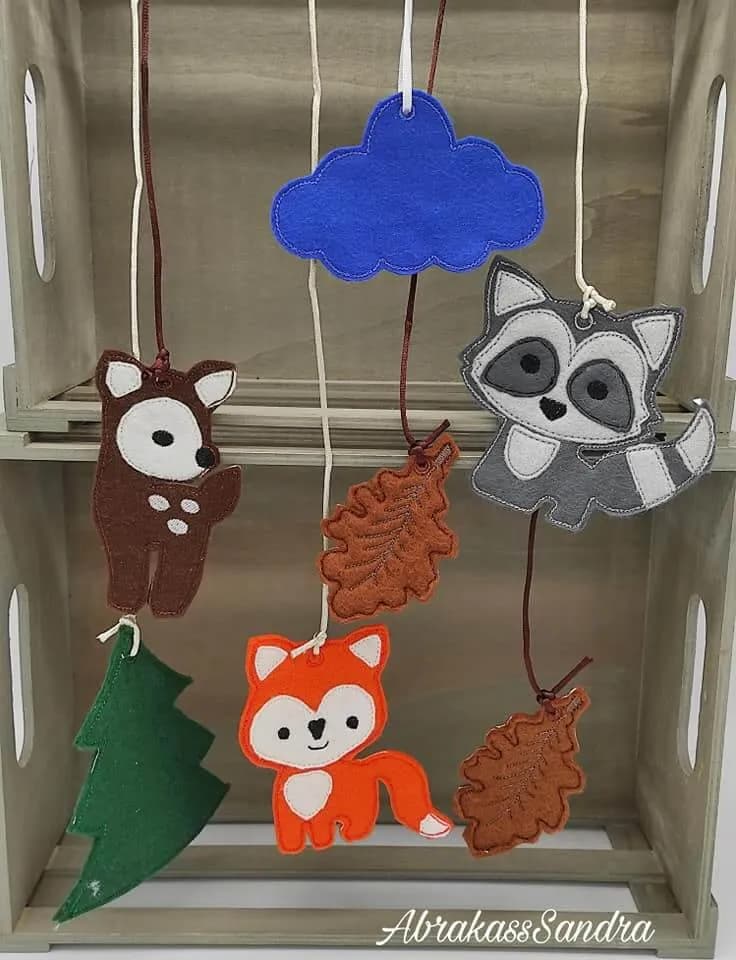 ITH Stickdatei Set Herbstmobile 8-teilig