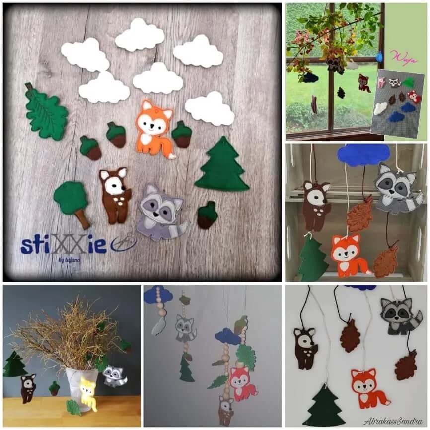 ITH Stickdatei Set Herbstmobile 8-teilig