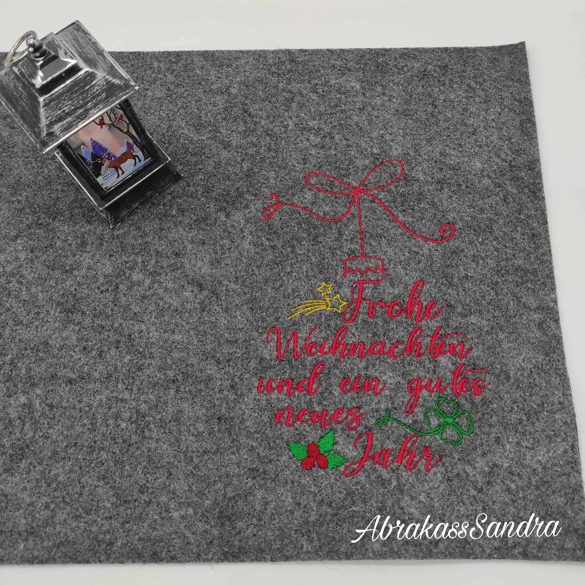 Stickdatei Weihnachten Kugel