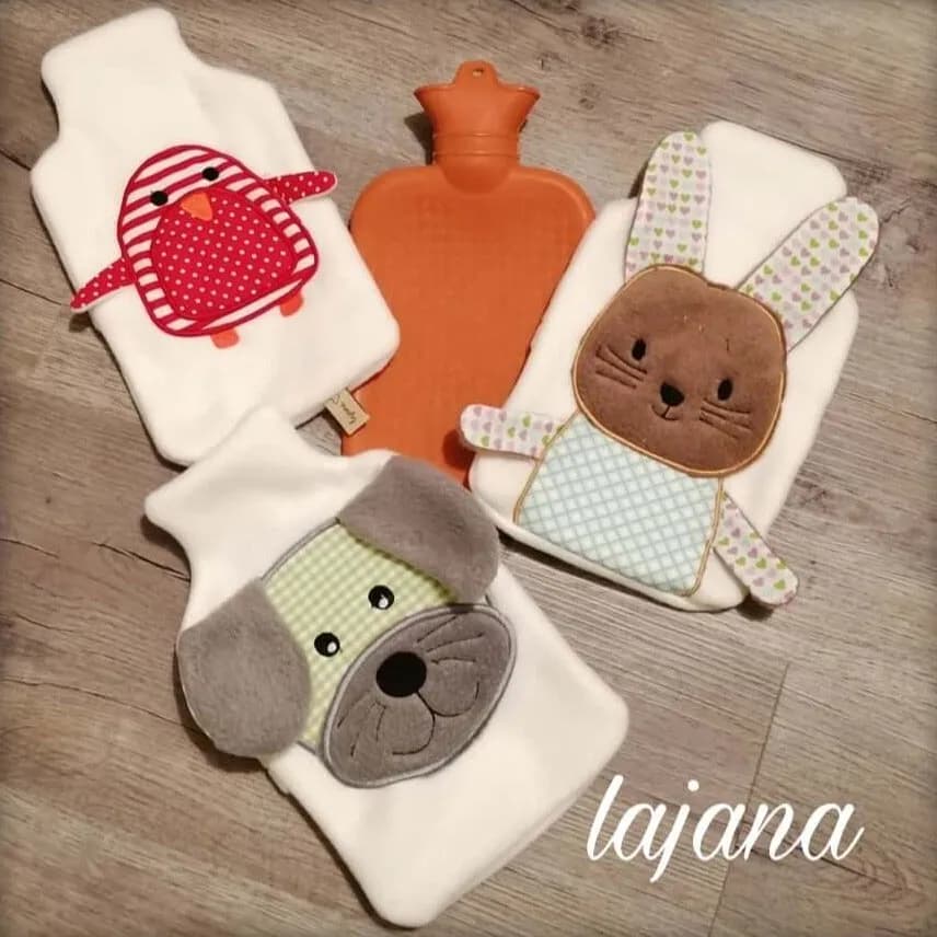 ITH Stickdatei Wärmflaschenbezüge 6-teilig