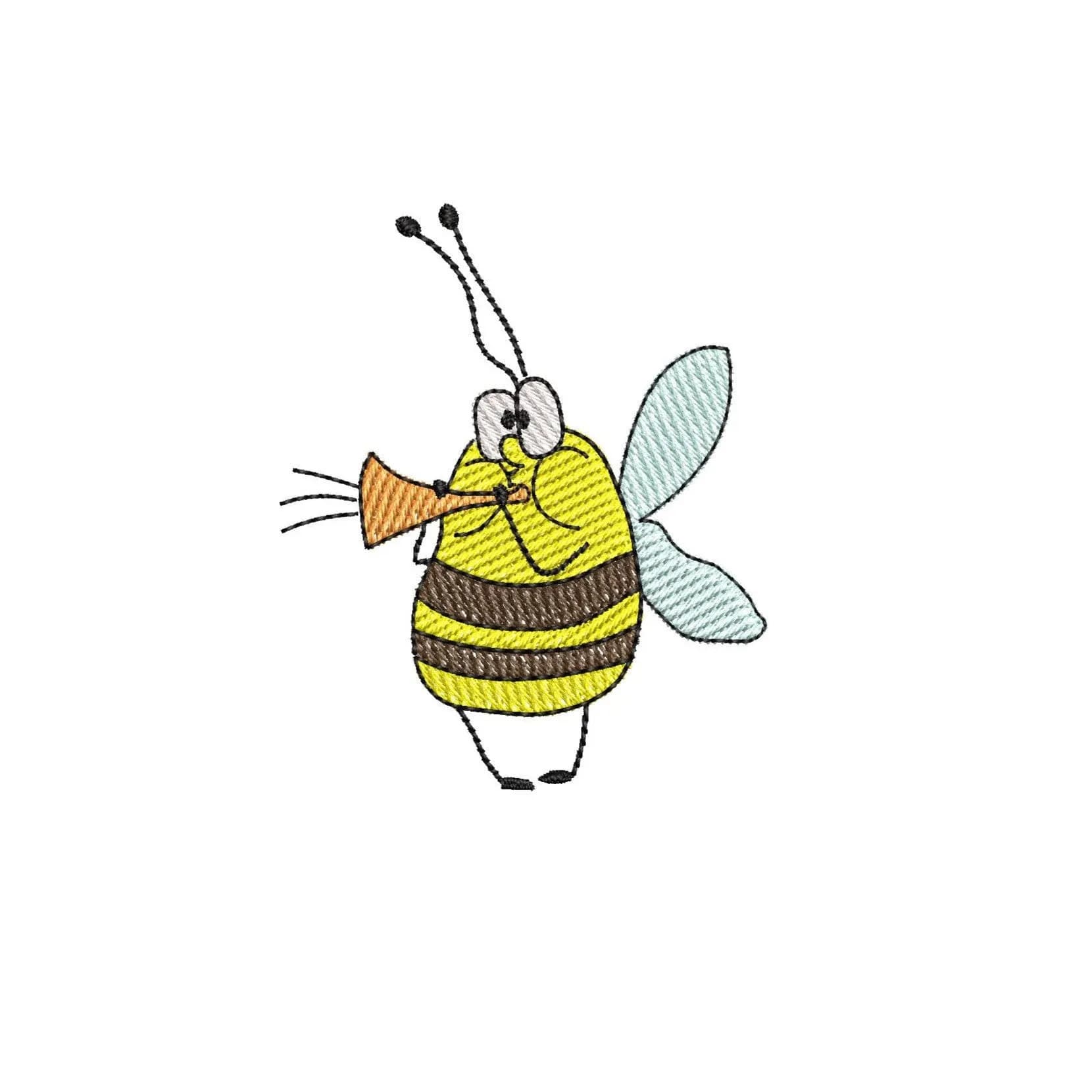 Stickdatei Bienen verliebt