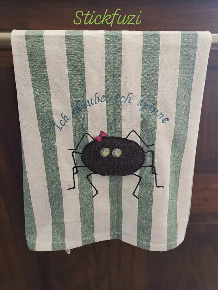 Stickdatei Spinnenfamilie Doodle Applikation