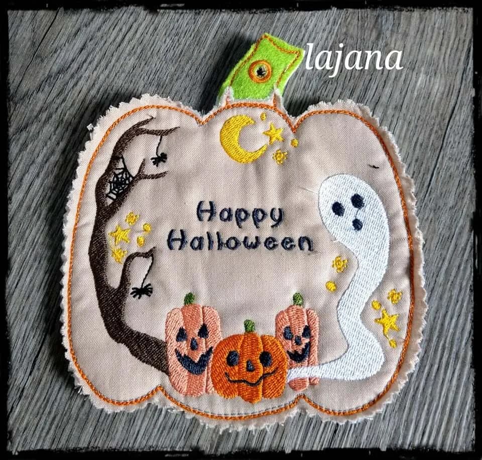 ITH Stickdatei Kürbis Halloween Fensterbild