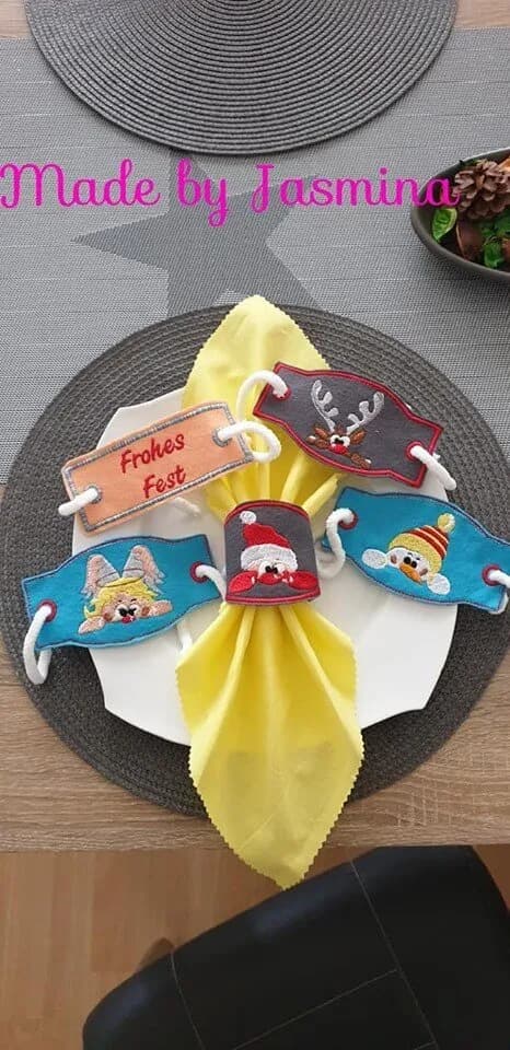 ITH Stickdatei Serviettenringe