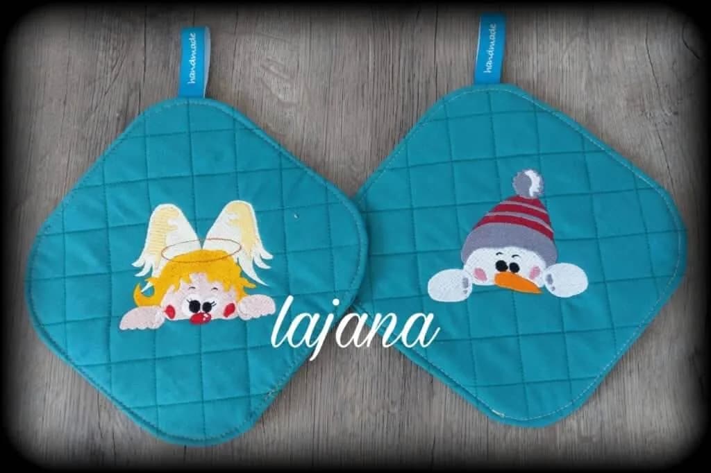 Stickdatei Schneemann und Engel