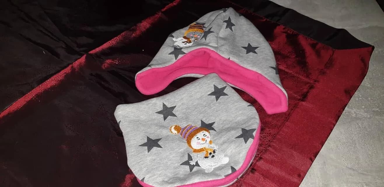 Stickdatei Schneemann Doodle Applikation