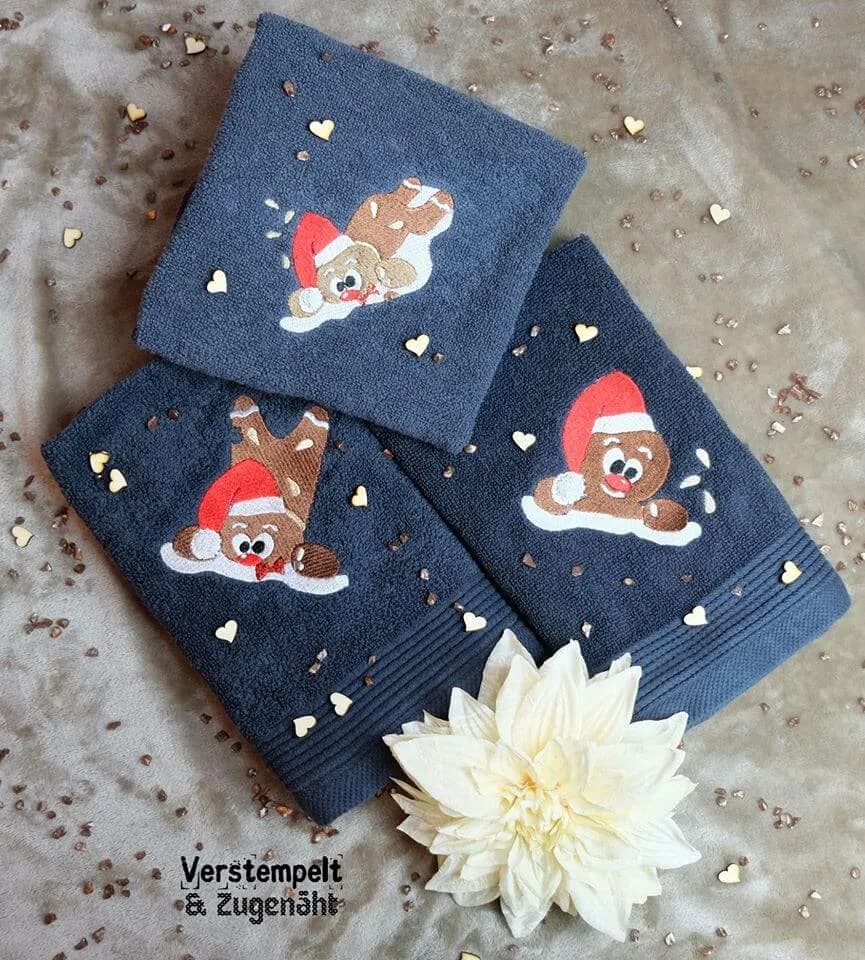 Stickdatei Weihnachten Lebkuchenmann Wolle