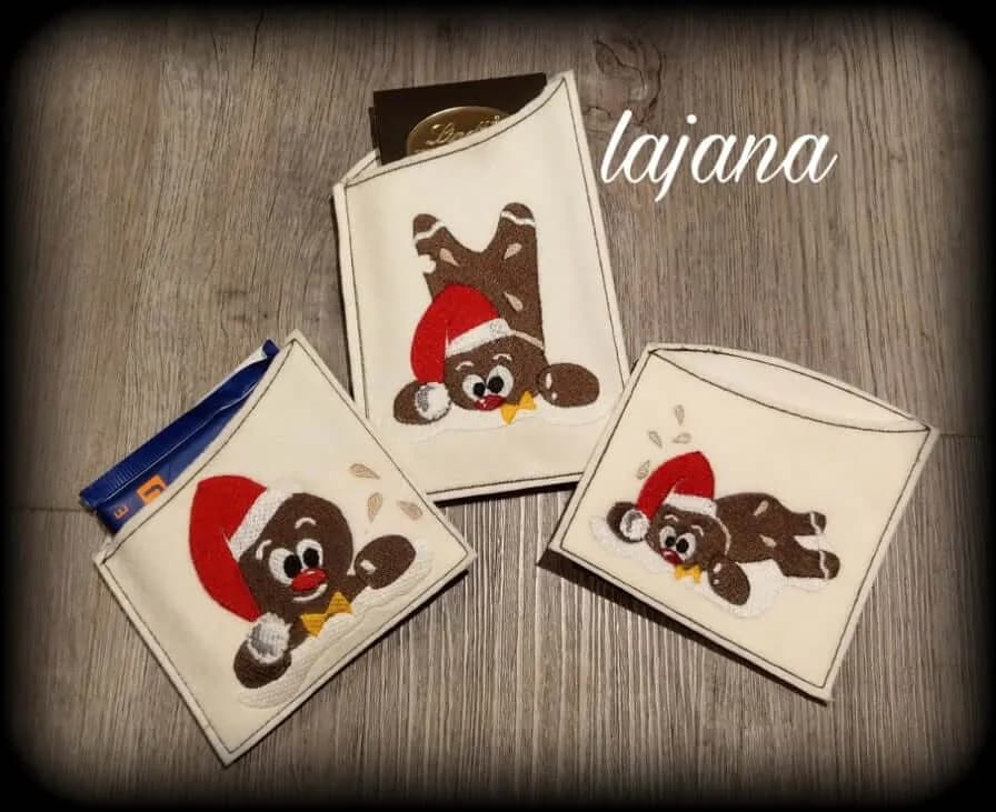 Stickdatei Weihnachten Lebkuchenmann Wolle