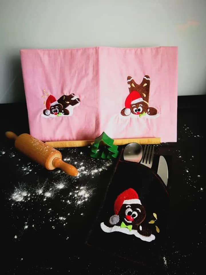 Stickdatei Weihnachten Lebkuchenmann Wolle