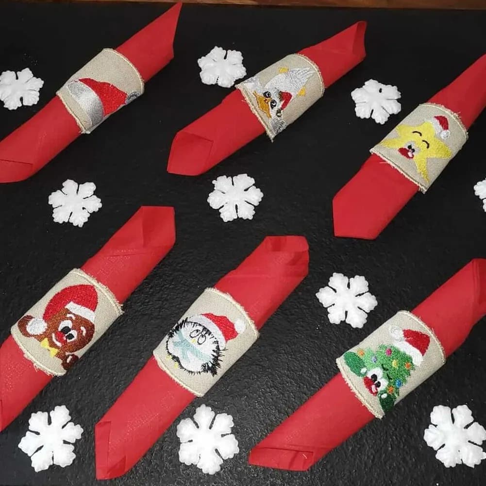 ITH Stickdatei Serviettenringe T2