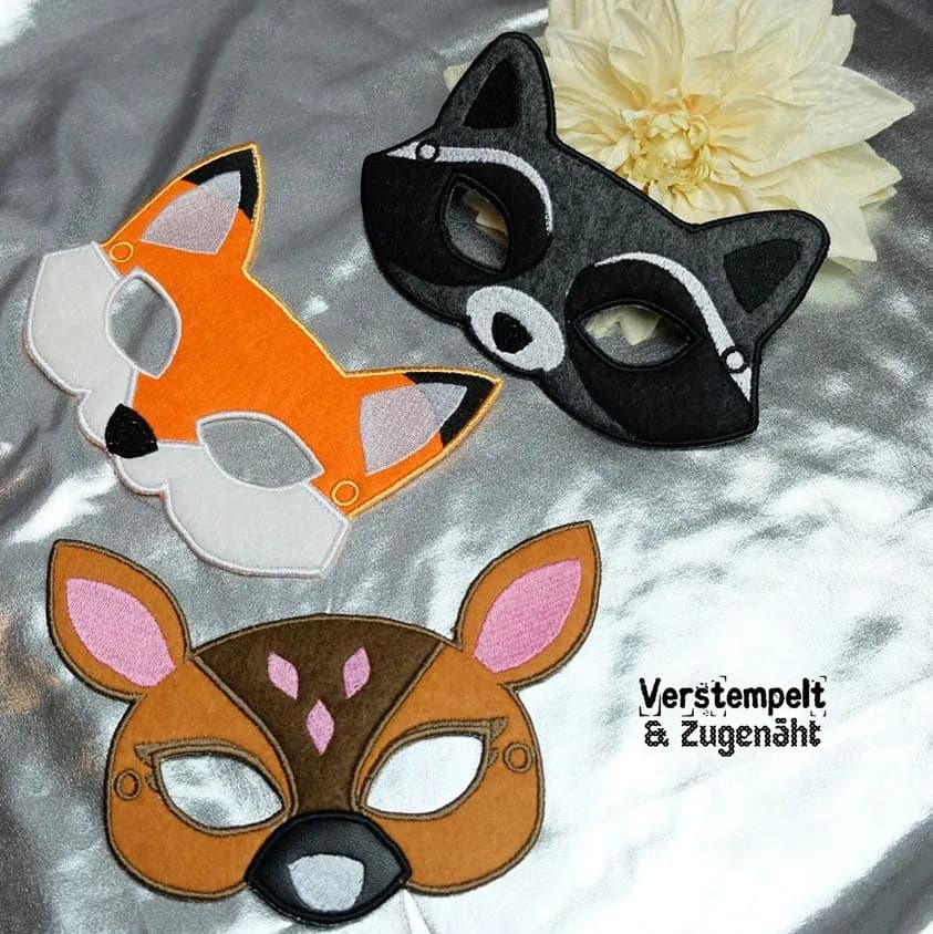 ITH Stickdatei Party Masken