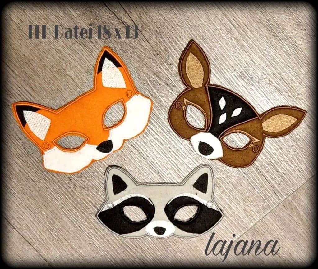ITH Stickdatei Party Masken