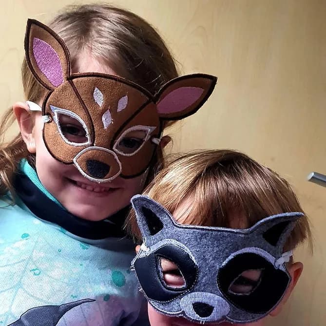 ITH Stickdatei Party Masken