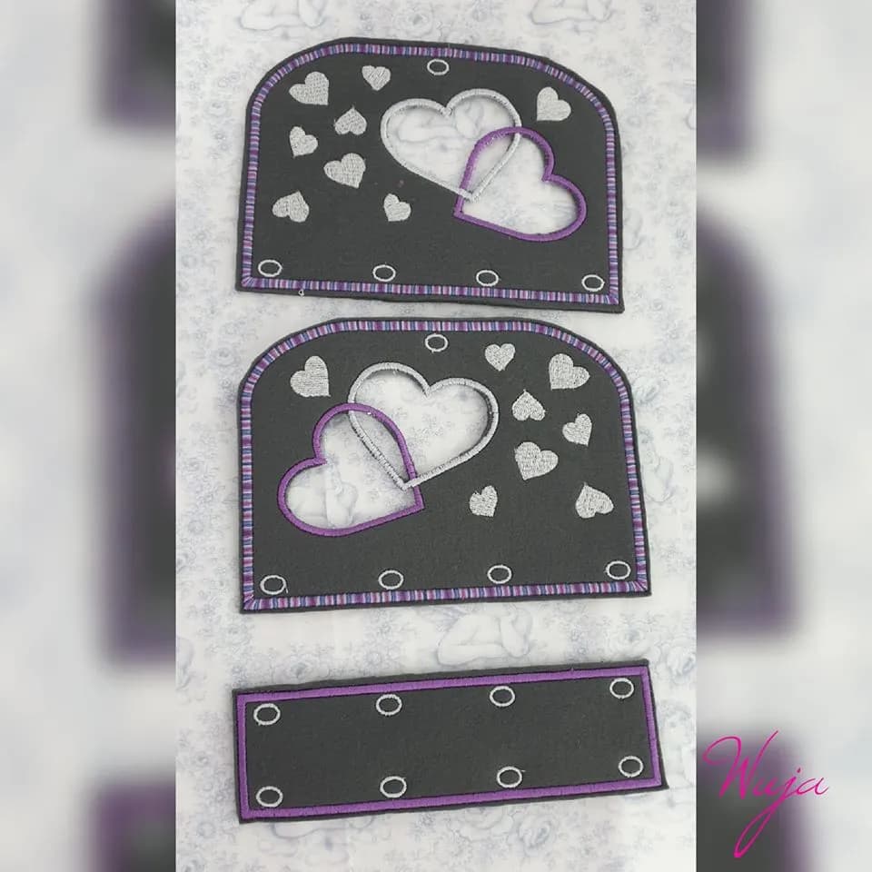 ITH Stickdatei Herzen Deko