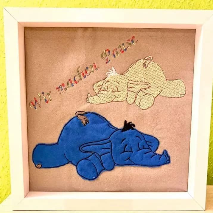 Stickdatei Elefant Applikationsdatei Berti