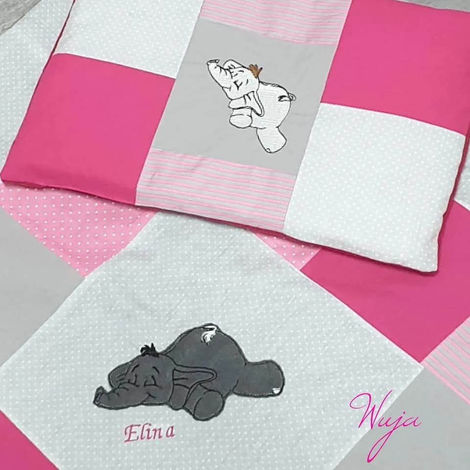 Stickdatei Elefant Applikationsdatei Berti